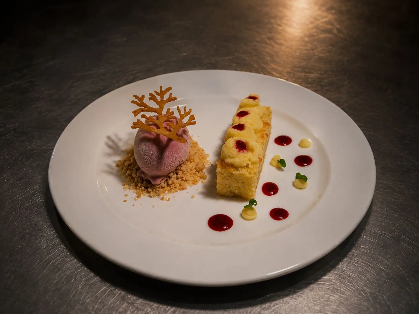 Dessert de la maison aux fruits
